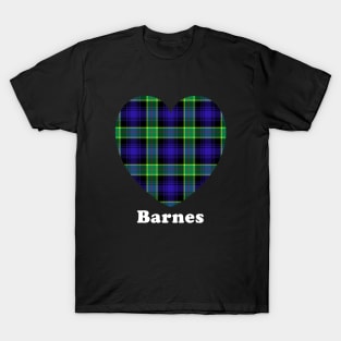 The BARNES Family Tartan 'Love Heart' Design T-Shirt